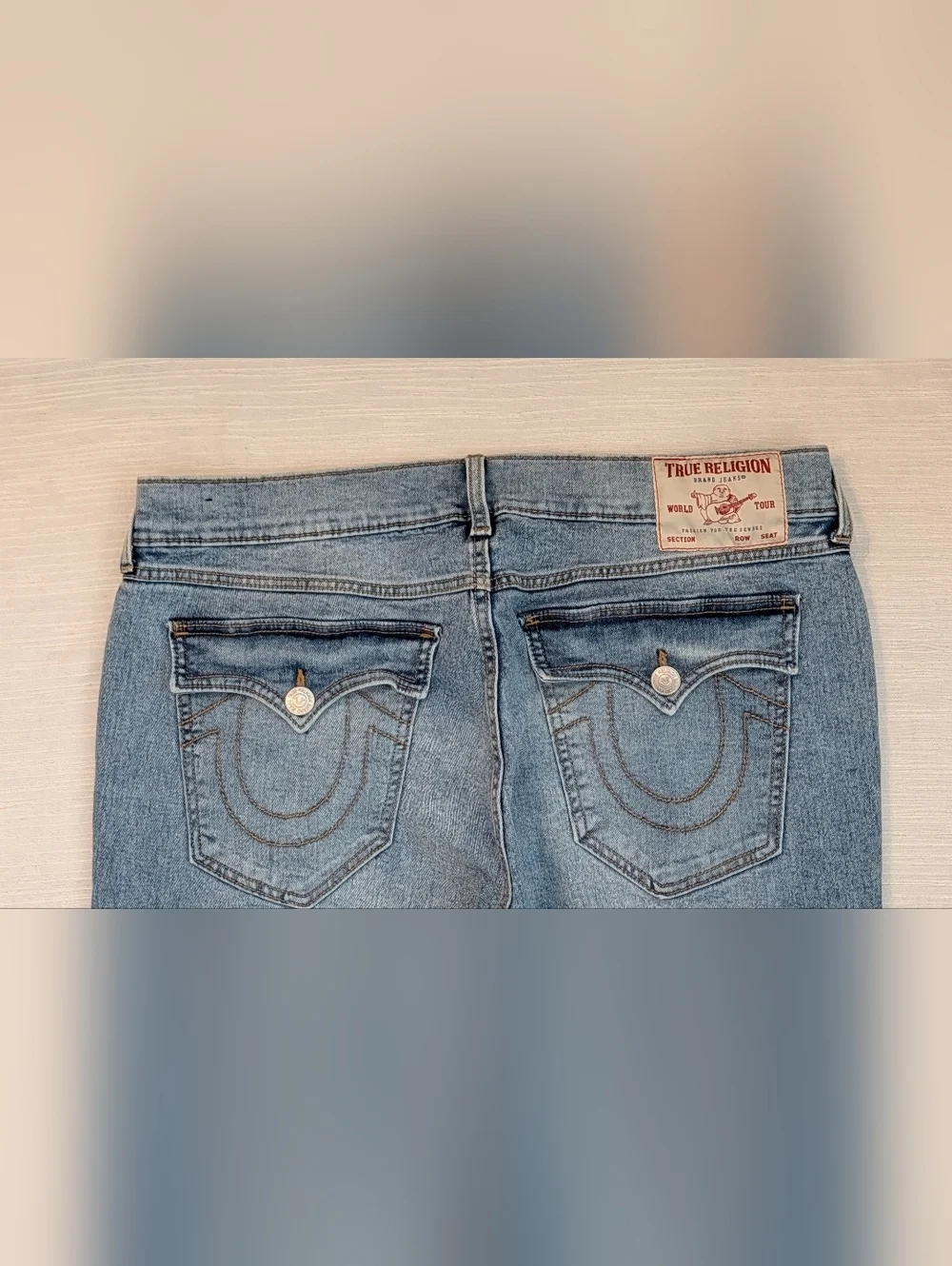 2 Pairs Of True Religion Geno Relaxed Slim Denim Jeans Men Sz 36